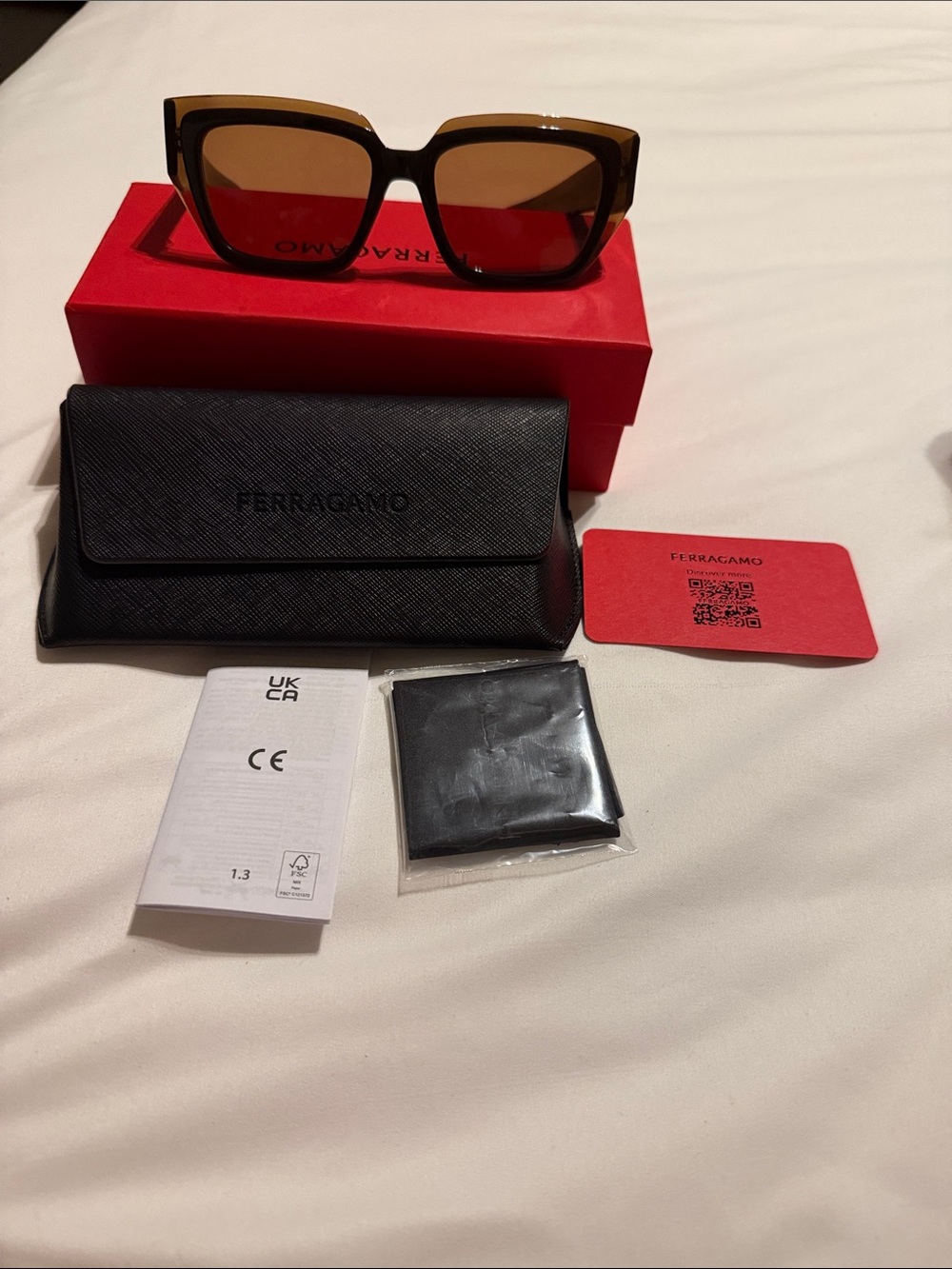 Salvatore Ferragamo SF2002S sunglasses  chunky acetate butterfly frame in brown.